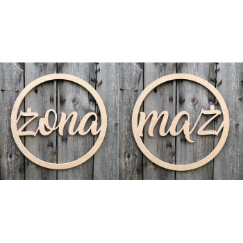 Żona & Mąż MDF 8mm 2 koła 40cm